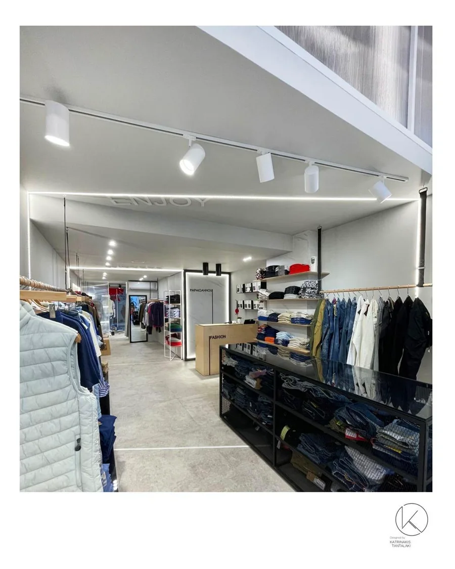 Inside the Papaioannou Fashion shop.